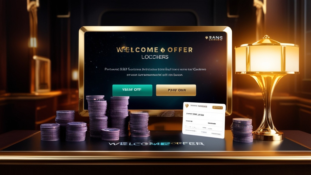 Banco del casino con voucher bonus e documenti di verifica