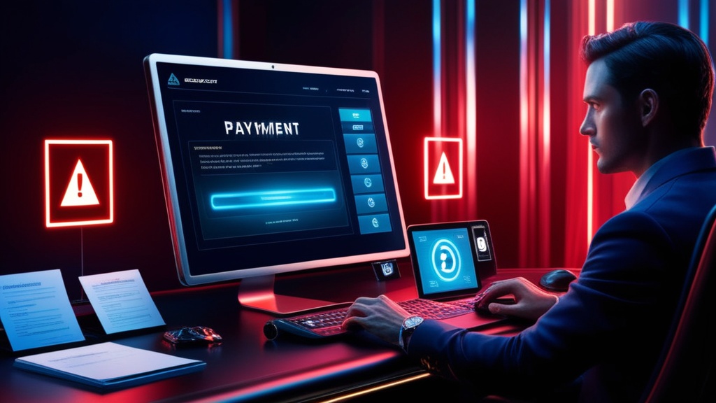Schermata di errore pagamento con icone di assistenza e sicurezza