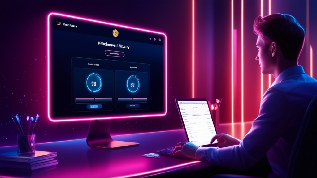 Dashboard con stati del prelievo e cronologia transazioni