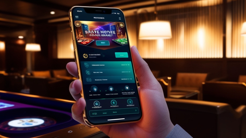 Interfaccia mobile chiara su smartphone con atmosfera da casino